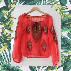 🌿•Metro 7• sheer boho style top🌿